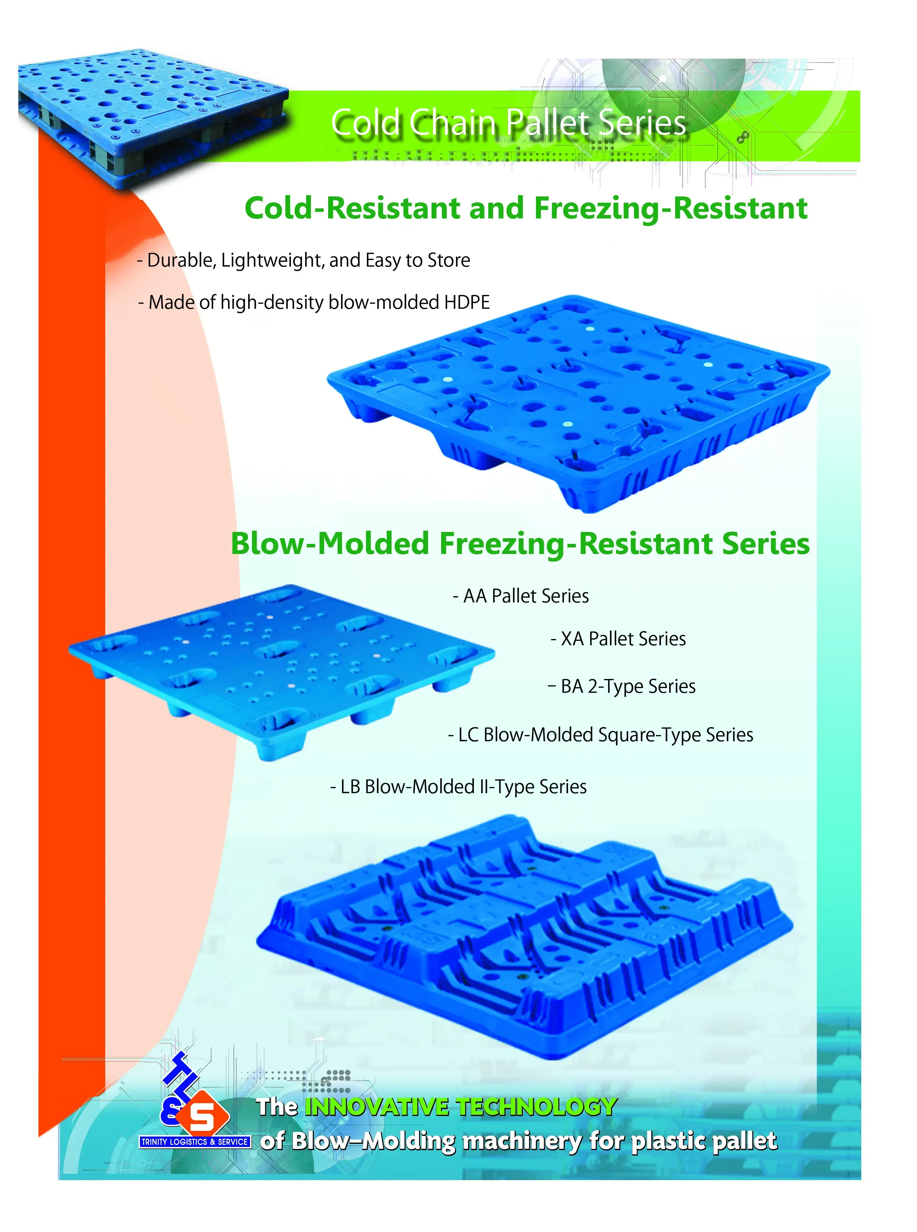Technical Catalog for พาเลทสำหรับห้องเย็น (Cold Chain Pallet Series)