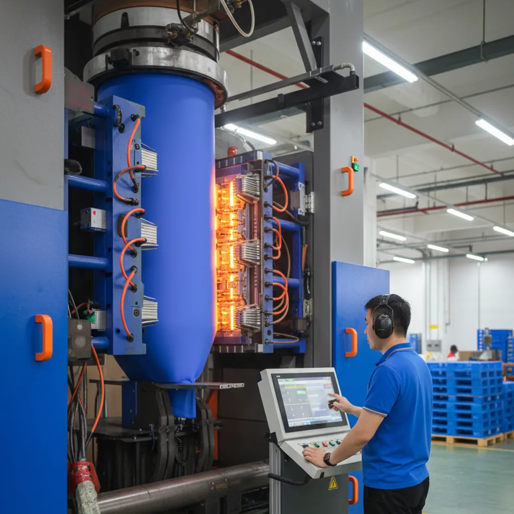 พาเลทพลาสติกขึ้นรูปด้วยการเป่าที่ผลิตจากพลาสติก HDPE ที่ทนทานสูง ประหยัดค่าใช้จ่ายในการขนส่งด้วยพาเลทพลาสติกน้ำหนักเบาและจัดเก็บง่าย